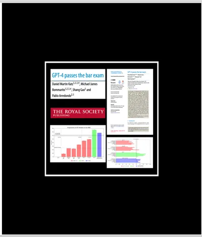 Dan Katz and Michael Bommarito Co-Author Groundbreaking Study "GPT-4 Passes the Bar" in the Philosophical Transactions of the Royal Society