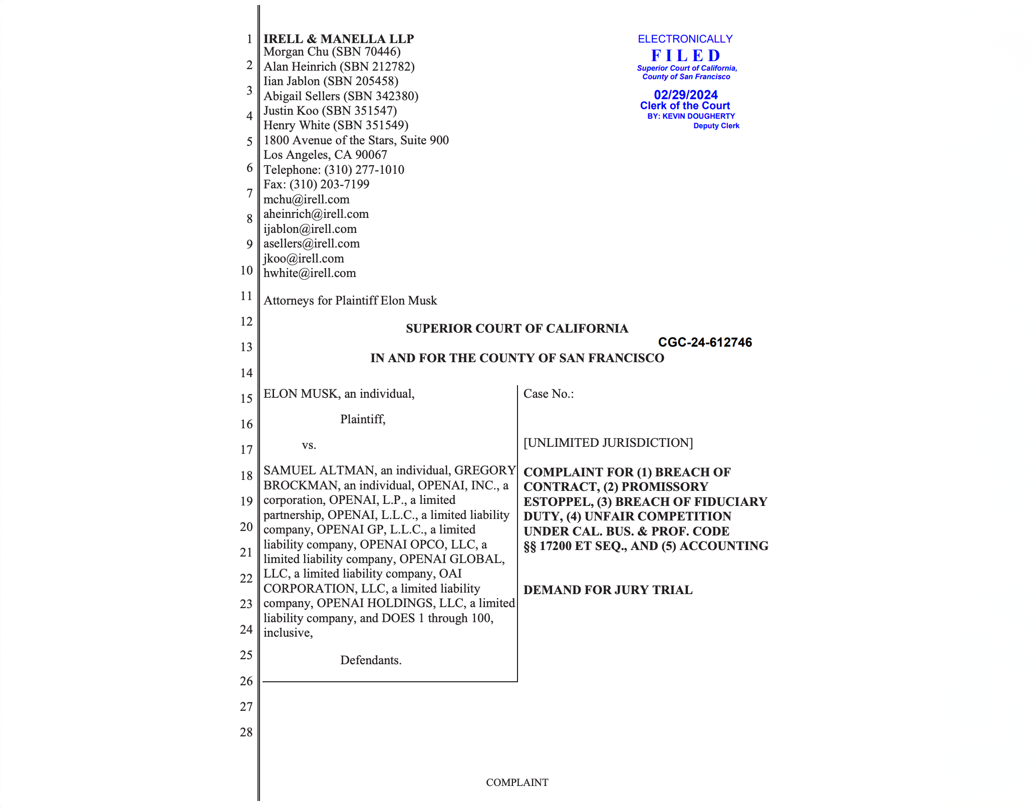 Musk v. OpenAI: a risk manager's overview