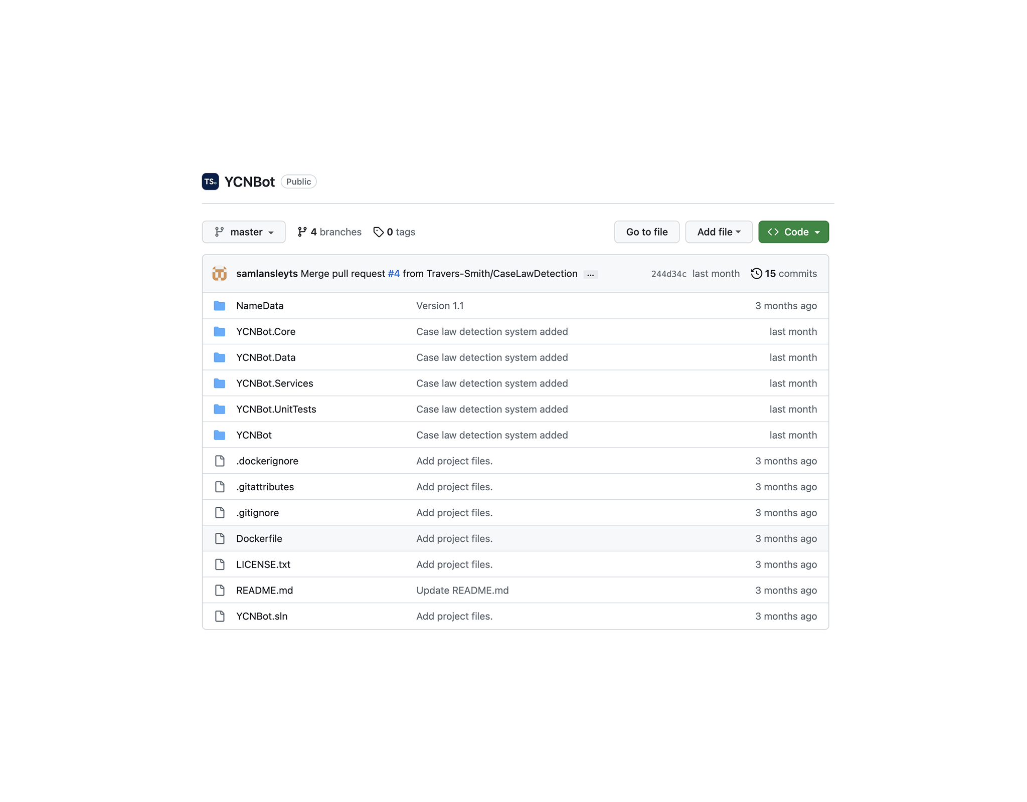 YCNBot Collaboration with Travers Smith