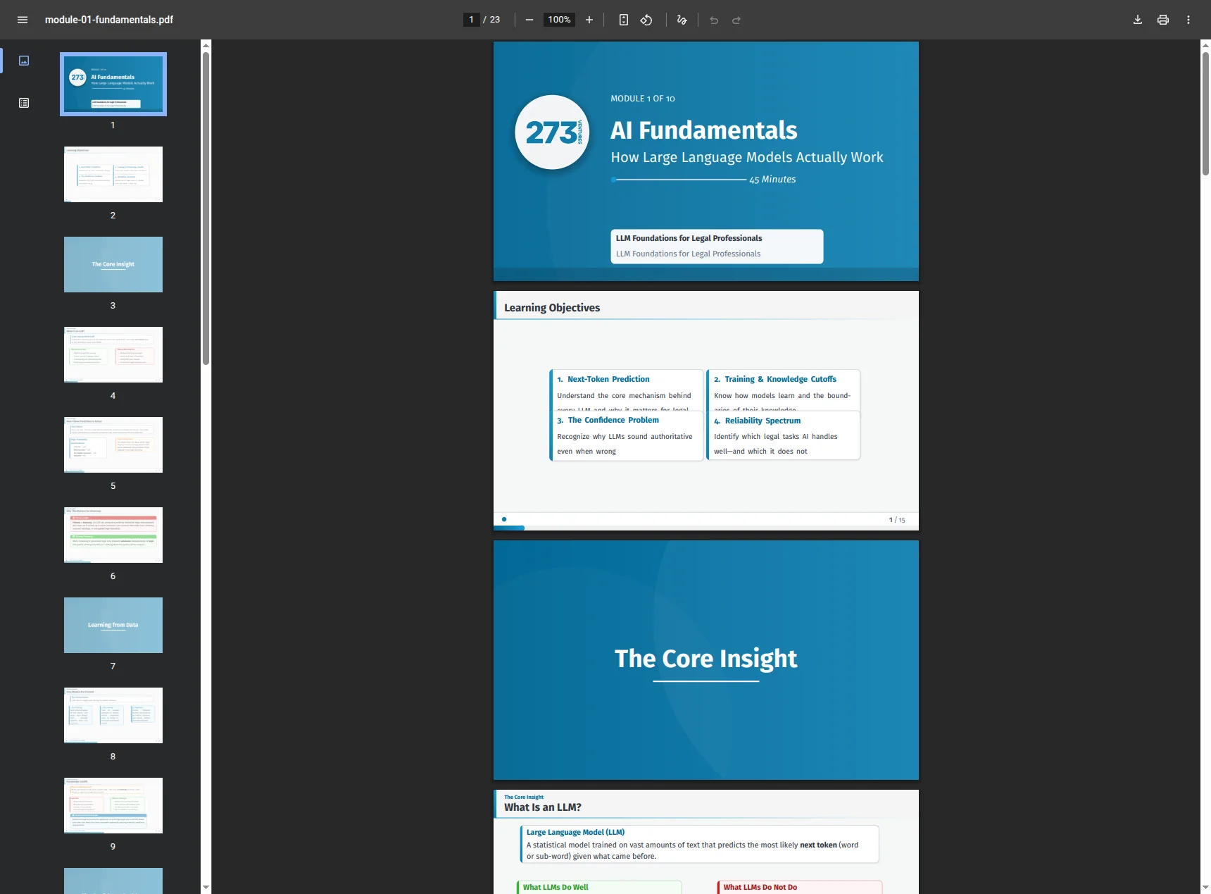 Module 1: AI Fundamentals slide title card